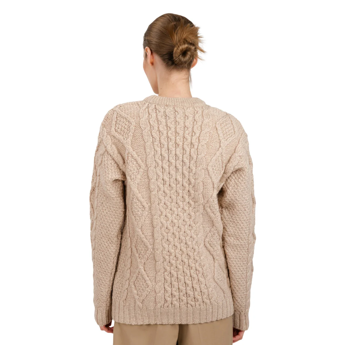 Aran Fisherman Cable Knit Sweater – Classic Wool Crewneck Knit - Image 15 | Caelmoon