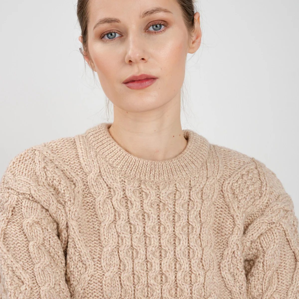 Aran Fisherman Cable Knit Sweater – Classic Wool Crewneck Knit - Image 17 | Caelmoon
