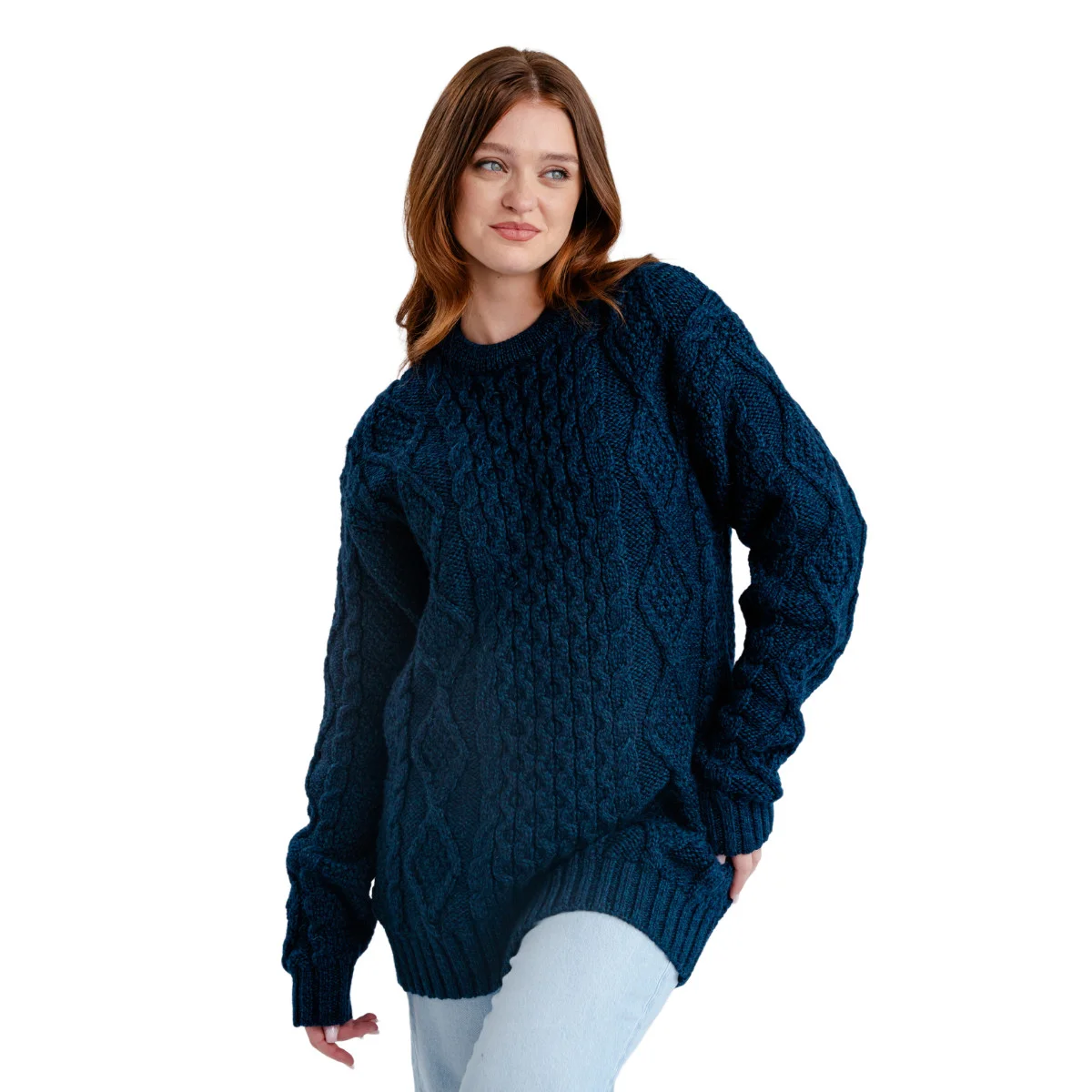 Aran Fisherman Cable Knit Sweater – Classic Wool Crewneck Knit - Image 19 | Caelmoon
