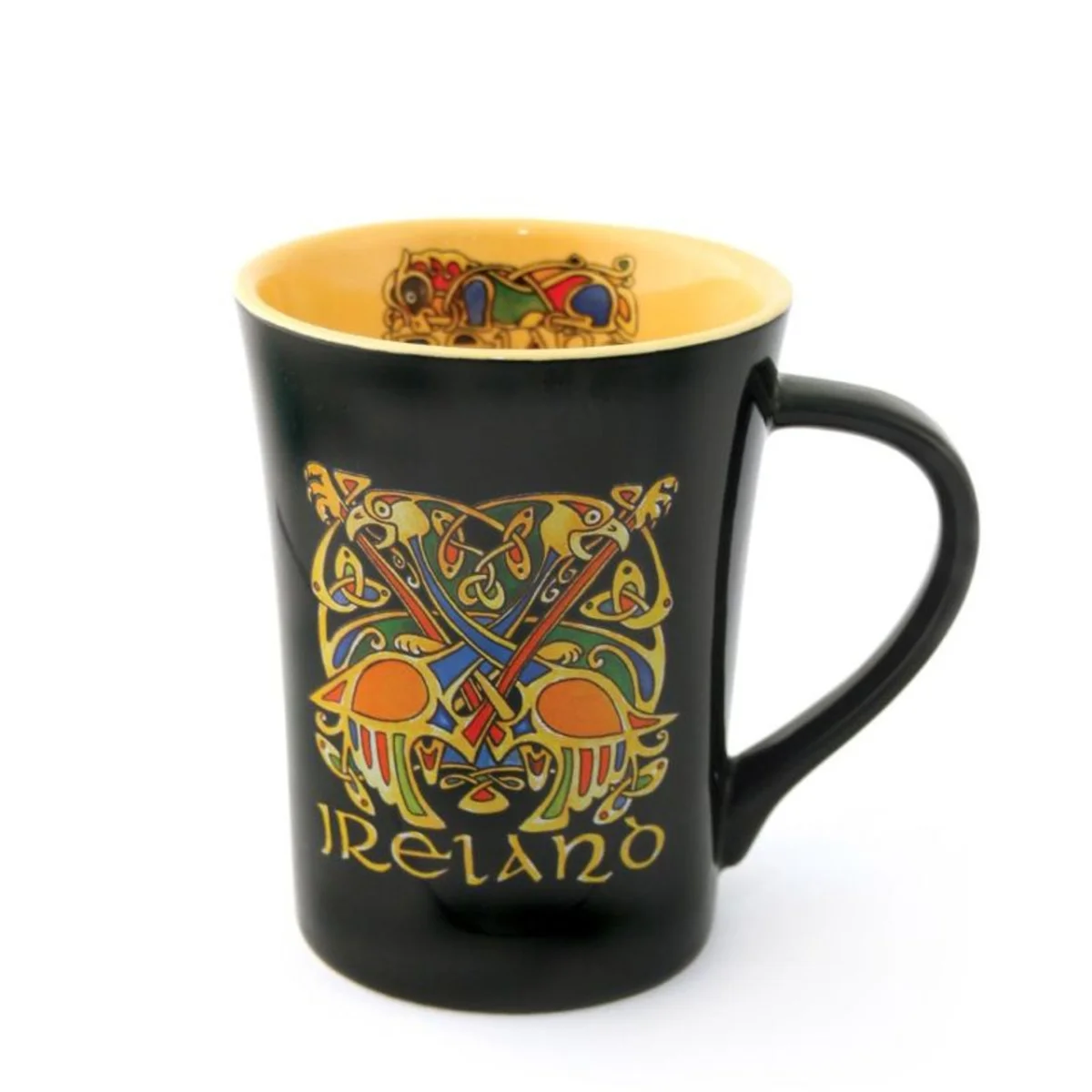 Black Celtic Knot Irish Ceramic Mug – Book of Kells Design - Image 3 | Caelmoon