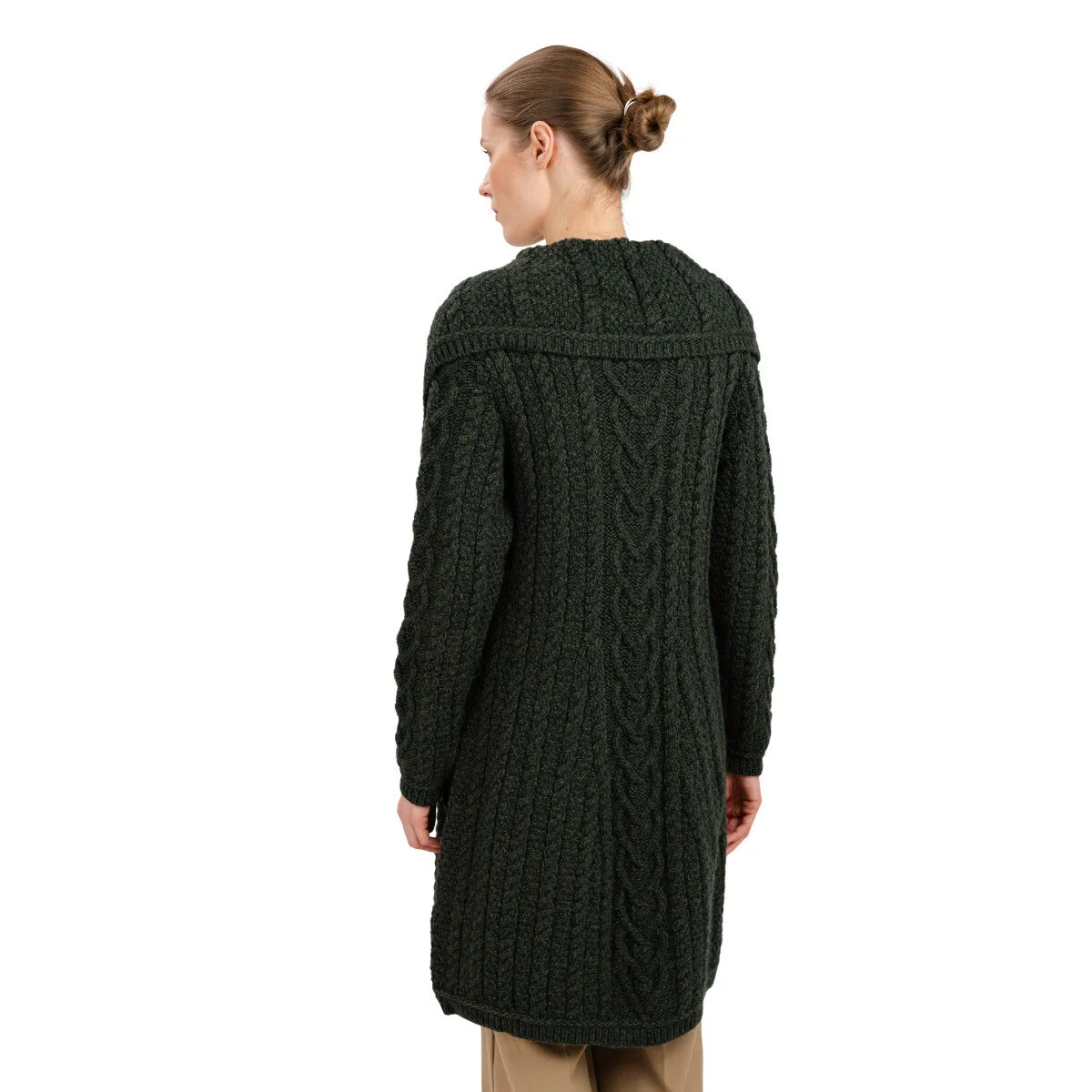 Classic Irish Merino Wool Cable Knit Coat – Made in Ireland - Image 10 | Caelmoon