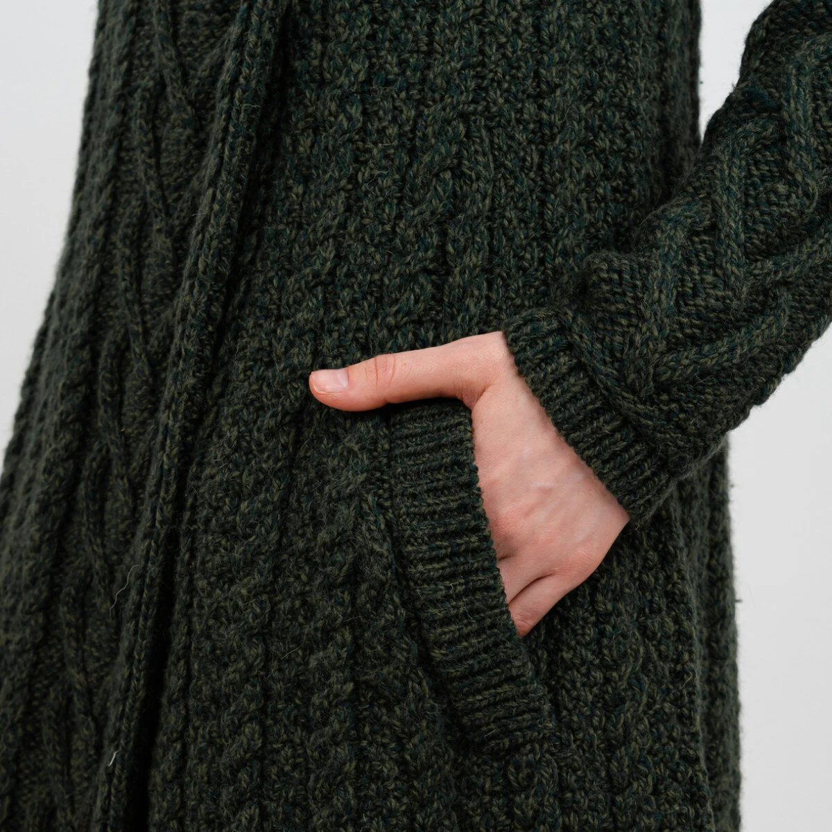 Classic Irish Merino Wool Cable Knit Coat – Made in Ireland - Image 13 | Caelmoon
