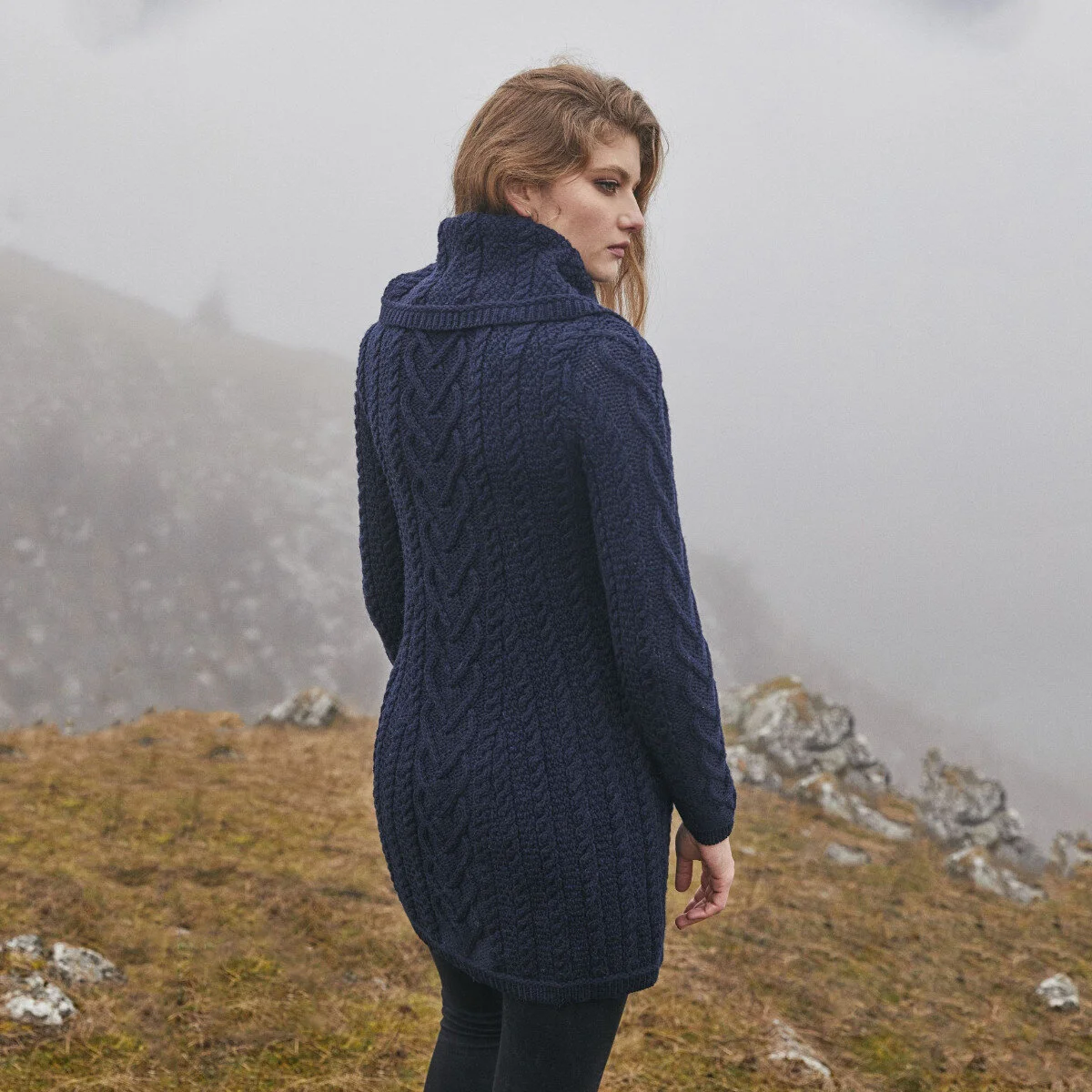 Classic Irish Merino Wool Cable Knit Coat – Made in Ireland - Image 21 | Caelmoon