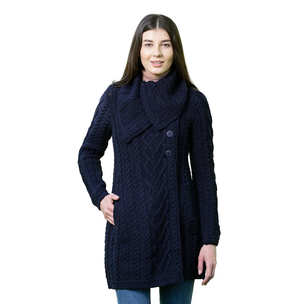 Classic Irish Merino Wool Cable Knit Coat – Made in Ireland - Image 23 | Caelmoon