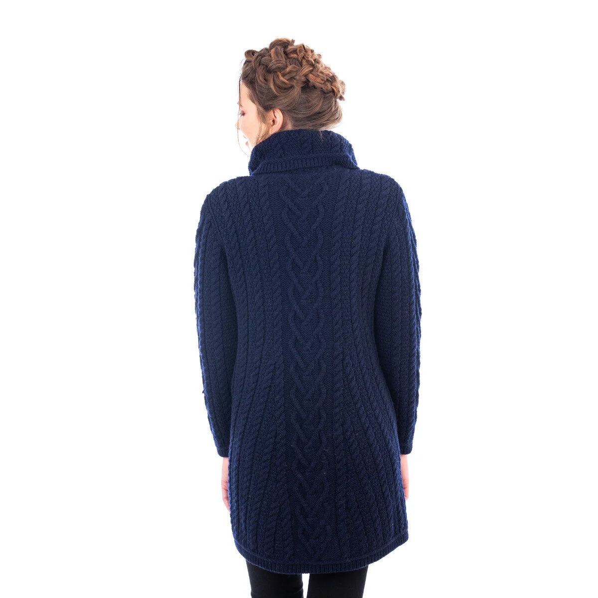 Classic Irish Merino Wool Cable Knit Coat – Made in Ireland - Image 24 | Caelmoon