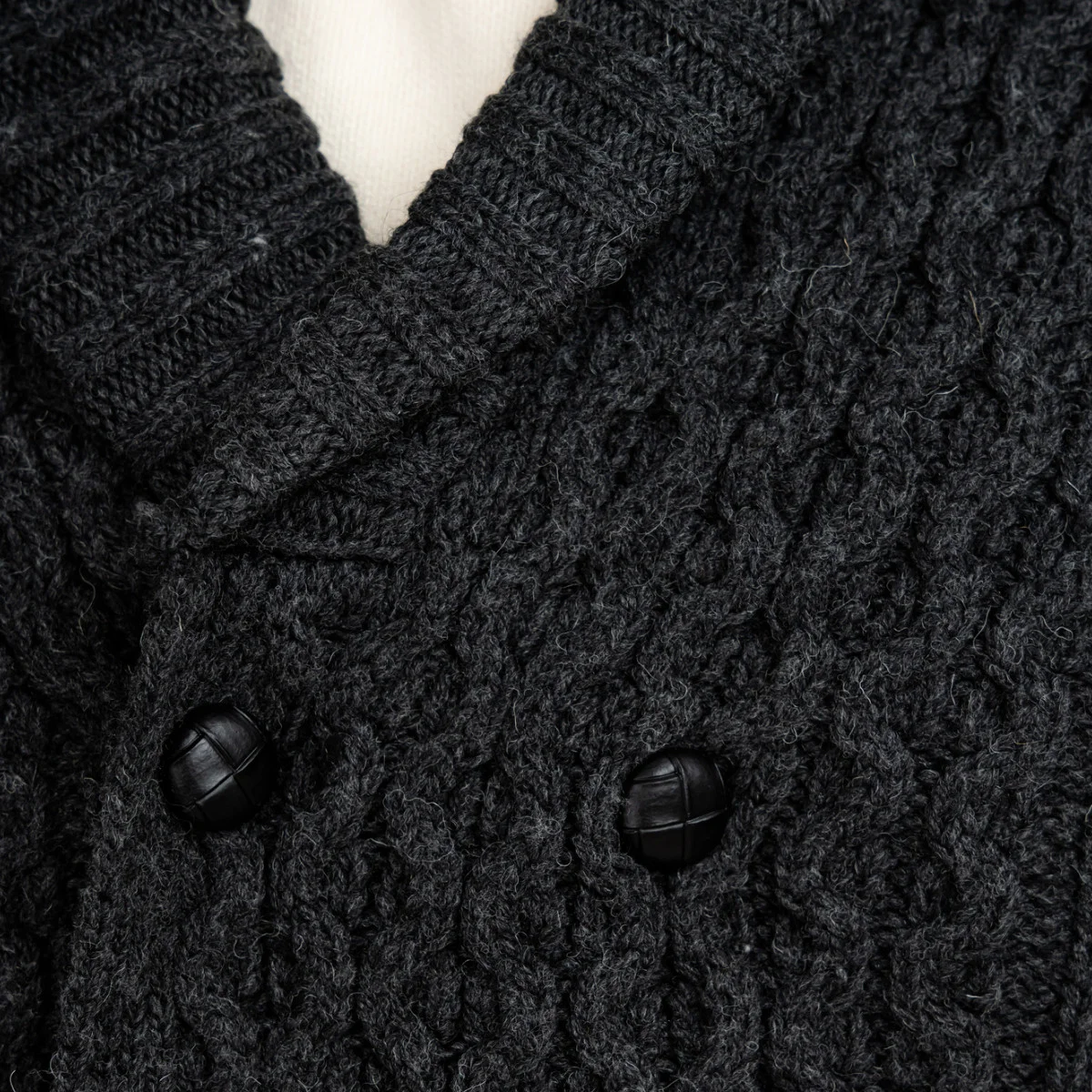 Double Breasted Shawl Cardigan – 100% Merino Wool Knit Sweater for Fall & Winter - Image 15 | Caelmoon