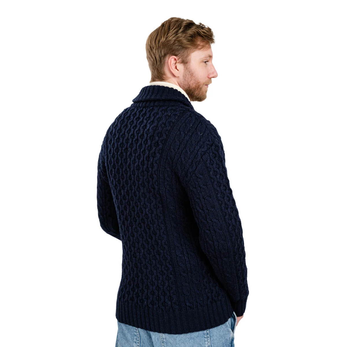 Double Breasted Shawl Cardigan – 100% Merino Wool Knit Sweater for Fall & Winter - Image 18 | Caelmoon