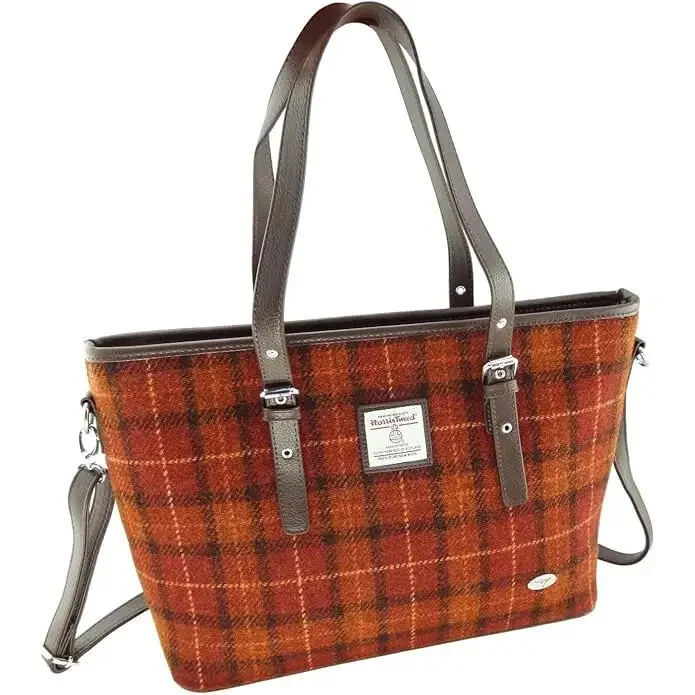 Harris Tweed Large Ladies Tote Bag by Glen Appin – Authentic Scottish Wool - Image 5 | Caelmoon