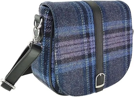 Harris Tweed Scottish Shoulder Bag with Adjustable Strap | Authentic Handwoven Wool Crossbody - Image 3 | Caelmoon