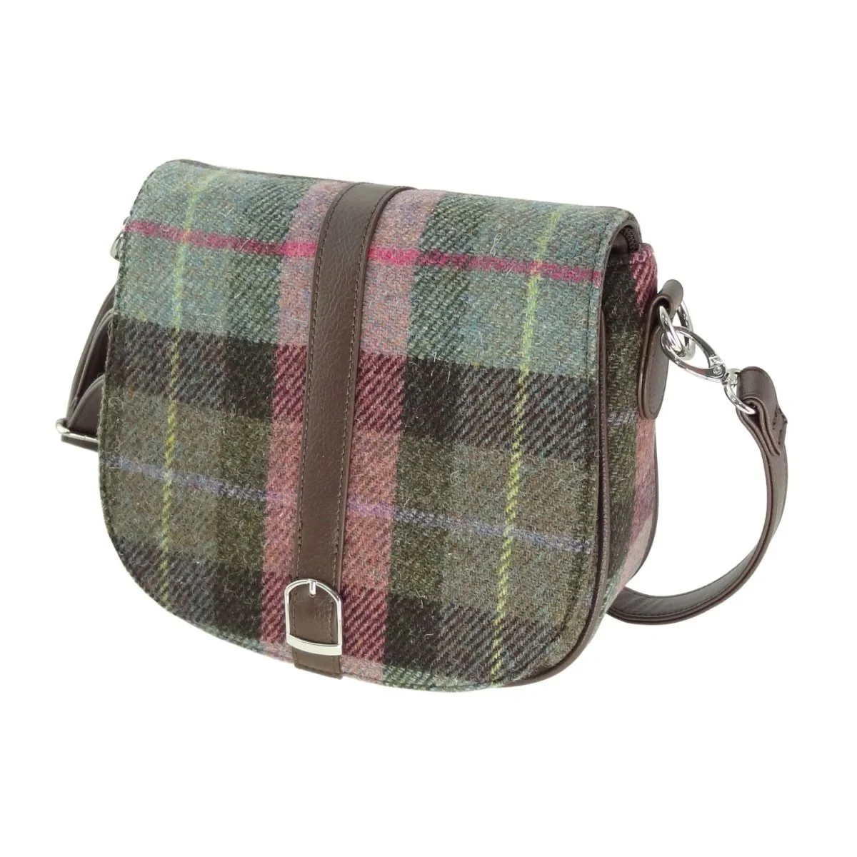 Harris Tweed Scottish Shoulder Bag with Adjustable Strap | Authentic Handwoven Wool Crossbody - Image 4 | Caelmoon