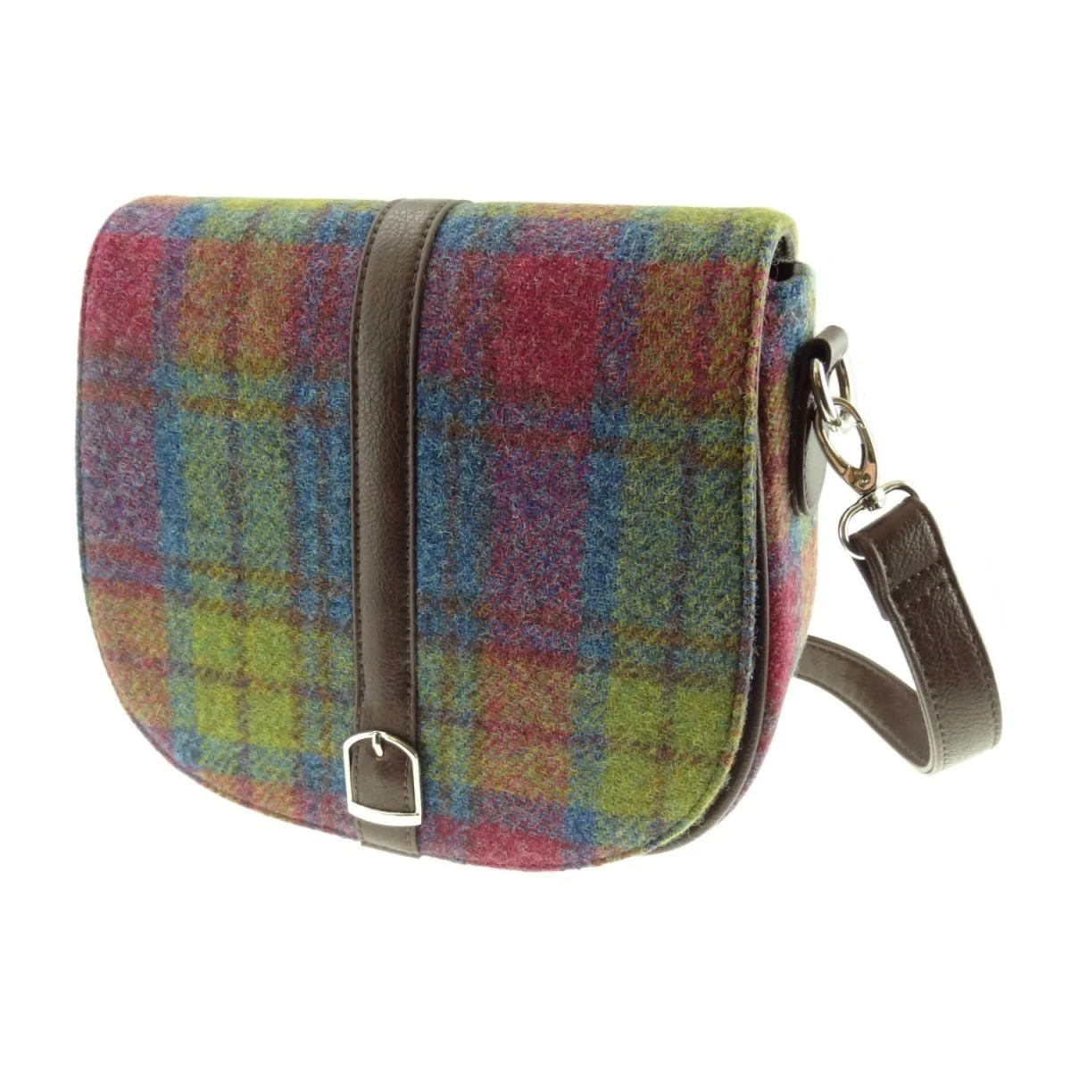 Harris Tweed Scottish Shoulder Bag with Adjustable Strap | Authentic Handwoven Wool Crossbody - Image 5 | Caelmoon