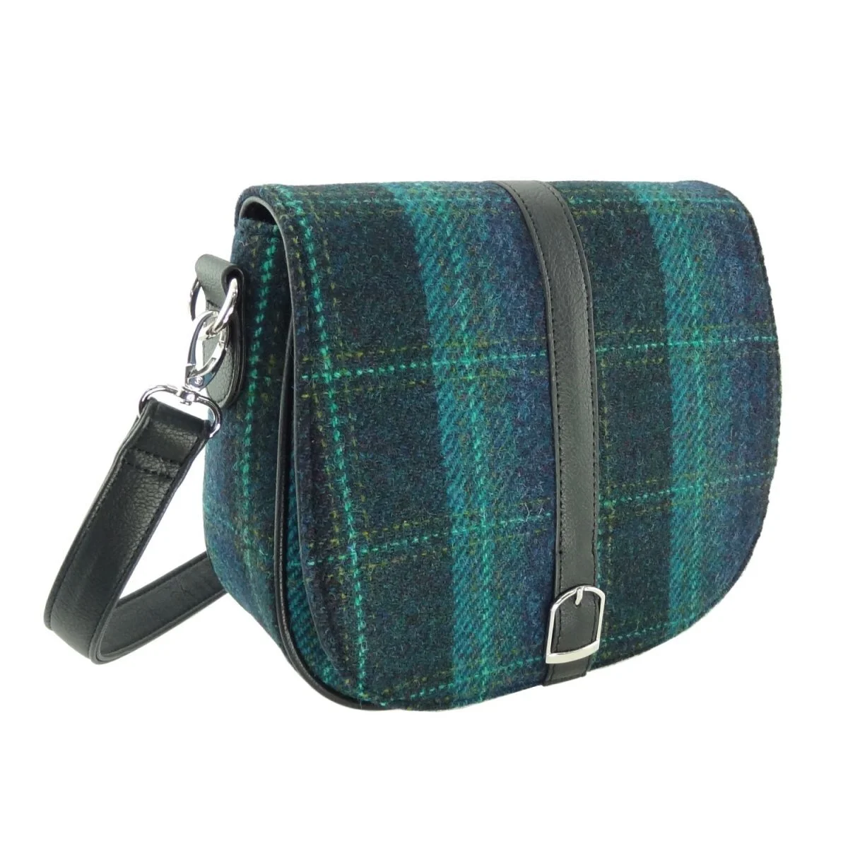 Harris Tweed Scottish Shoulder Bag with Adjustable Strap | Authentic Handwoven Wool Crossbody - Image 7 | Caelmoon