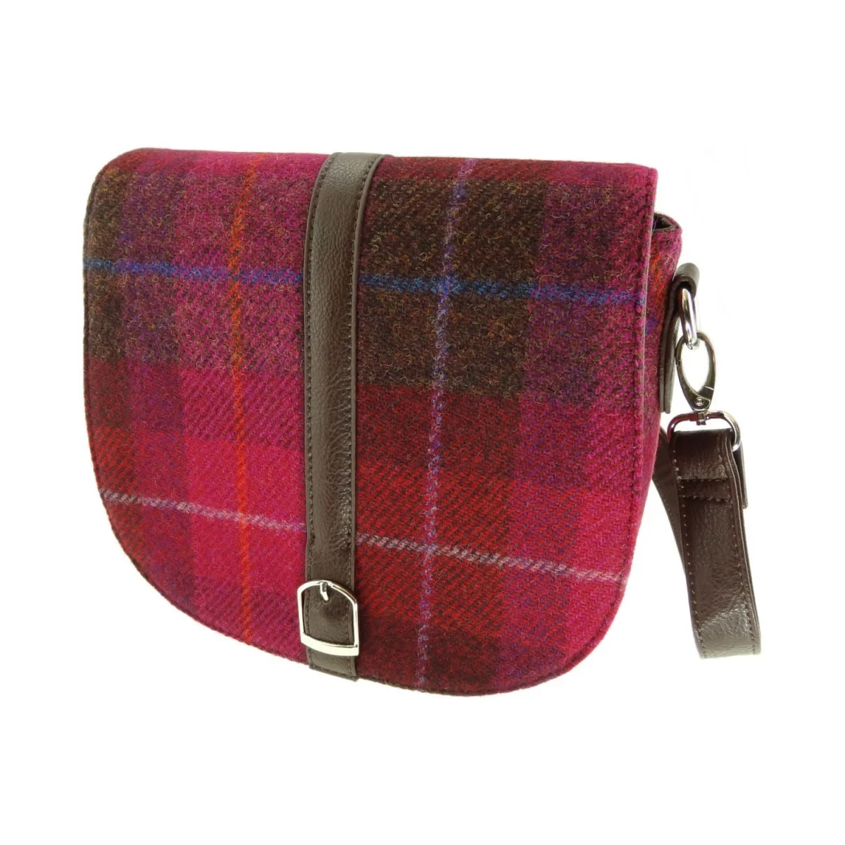 Harris Tweed Scottish Shoulder Bag with Adjustable Strap | Authentic Handwoven Wool Crossbody - Image 8 | Caelmoon