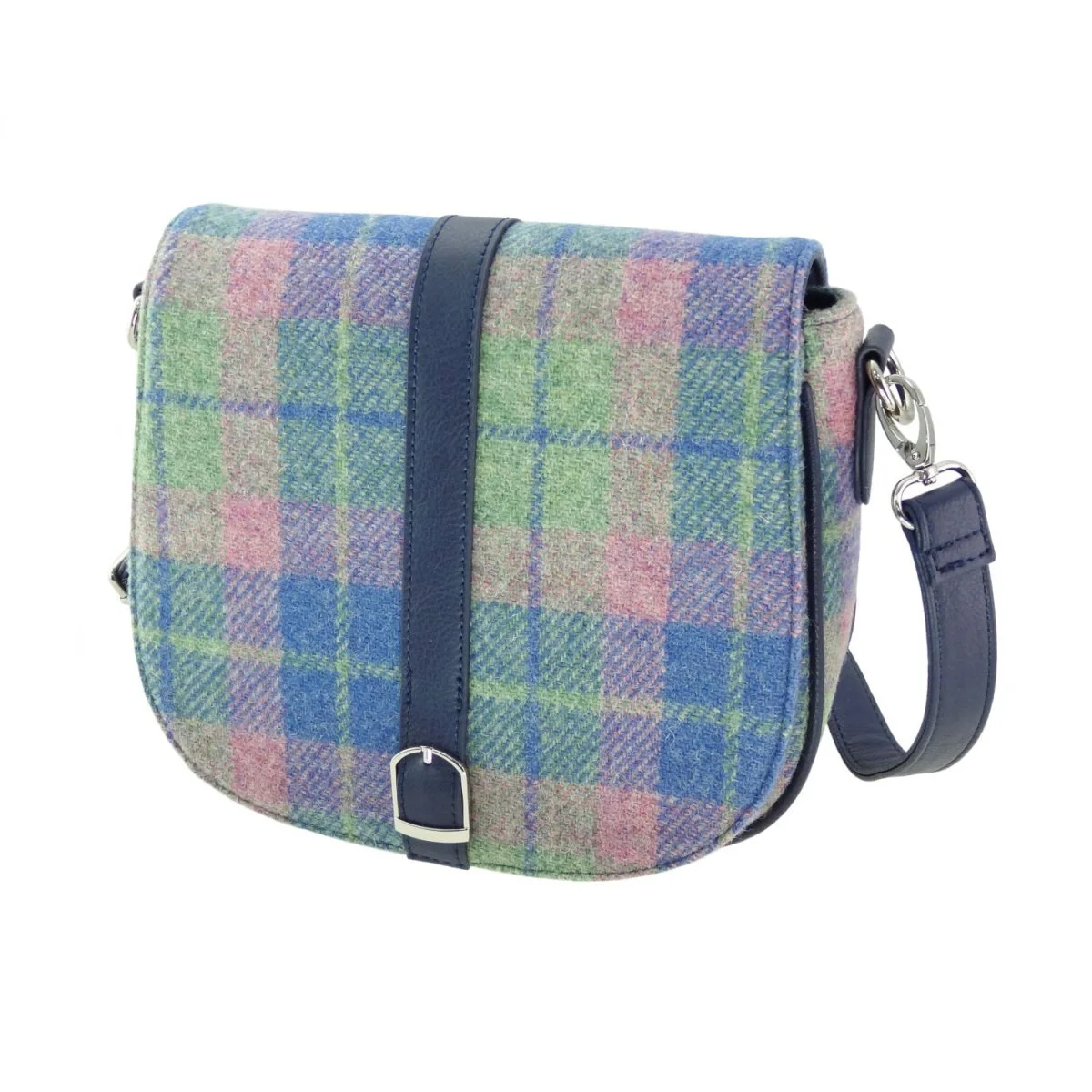 Harris Tweed Scottish Shoulder Bag with Adjustable Strap | Authentic Handwoven Wool Crossbody - Image 11 | Caelmoon