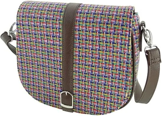Harris Tweed Scottish Shoulder Bag with Adjustable Strap | Authentic Handwoven Wool Crossbody - Image 13 | Caelmoon