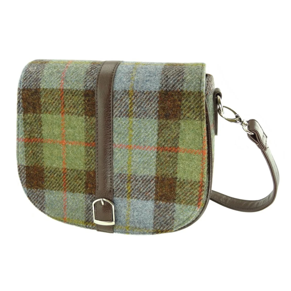 Harris Tweed Scottish Shoulder Bag with Adjustable Strap | Authentic Handwoven Wool Crossbody - Image 14 | Caelmoon