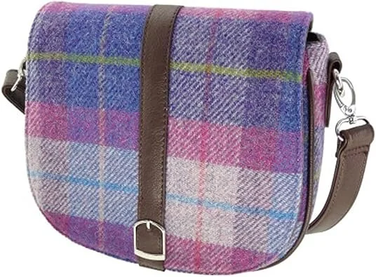 Harris Tweed Scottish Shoulder Bag with Adjustable Strap | Authentic Handwoven Wool Crossbody - Image 15 | Caelmoon