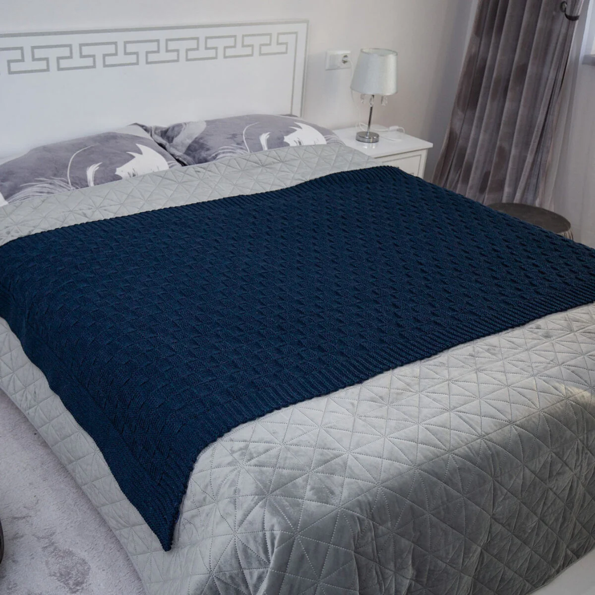 Irish Fisherman Aran Wool Throw Blanket – Basket Stitch Celtic Decor - Image 12 | Caelmoon