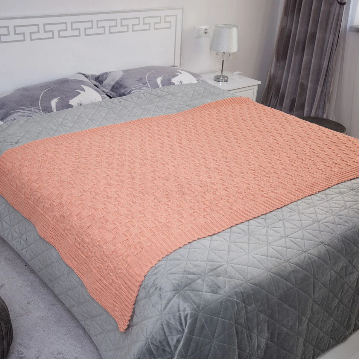 Irish Fisherman Aran Wool Throw Blanket – Basket Stitch Celtic Decor - Image 13 | Caelmoon