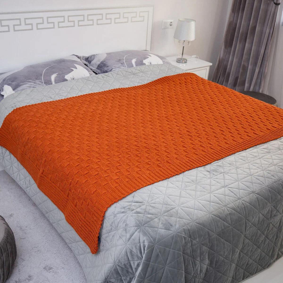 Irish Fisherman Aran Wool Throw Blanket – Basket Stitch Celtic Decor - Image 14 | Caelmoon