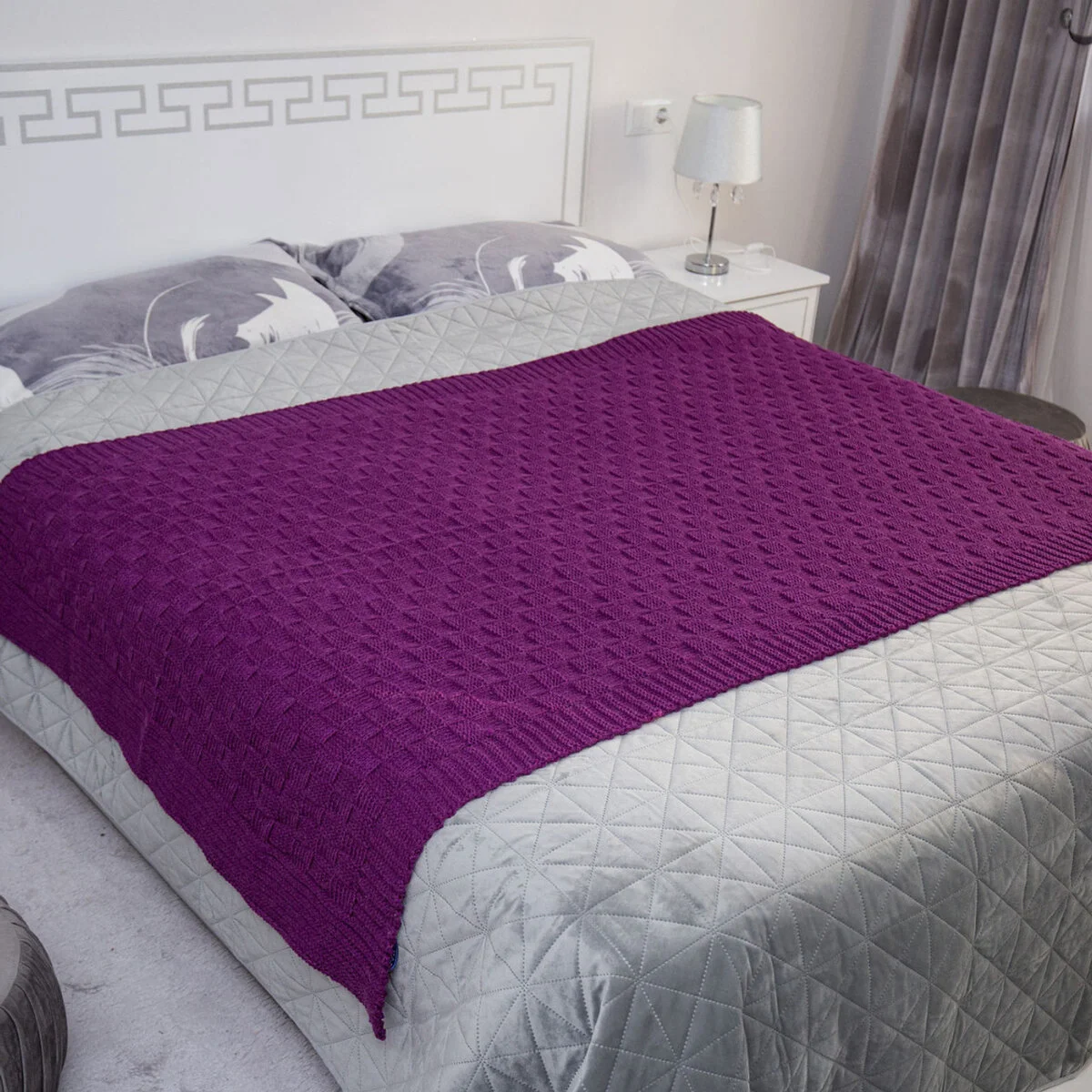 Irish Fisherman Aran Wool Throw Blanket – Basket Stitch Celtic Decor - Image 15 | Caelmoon