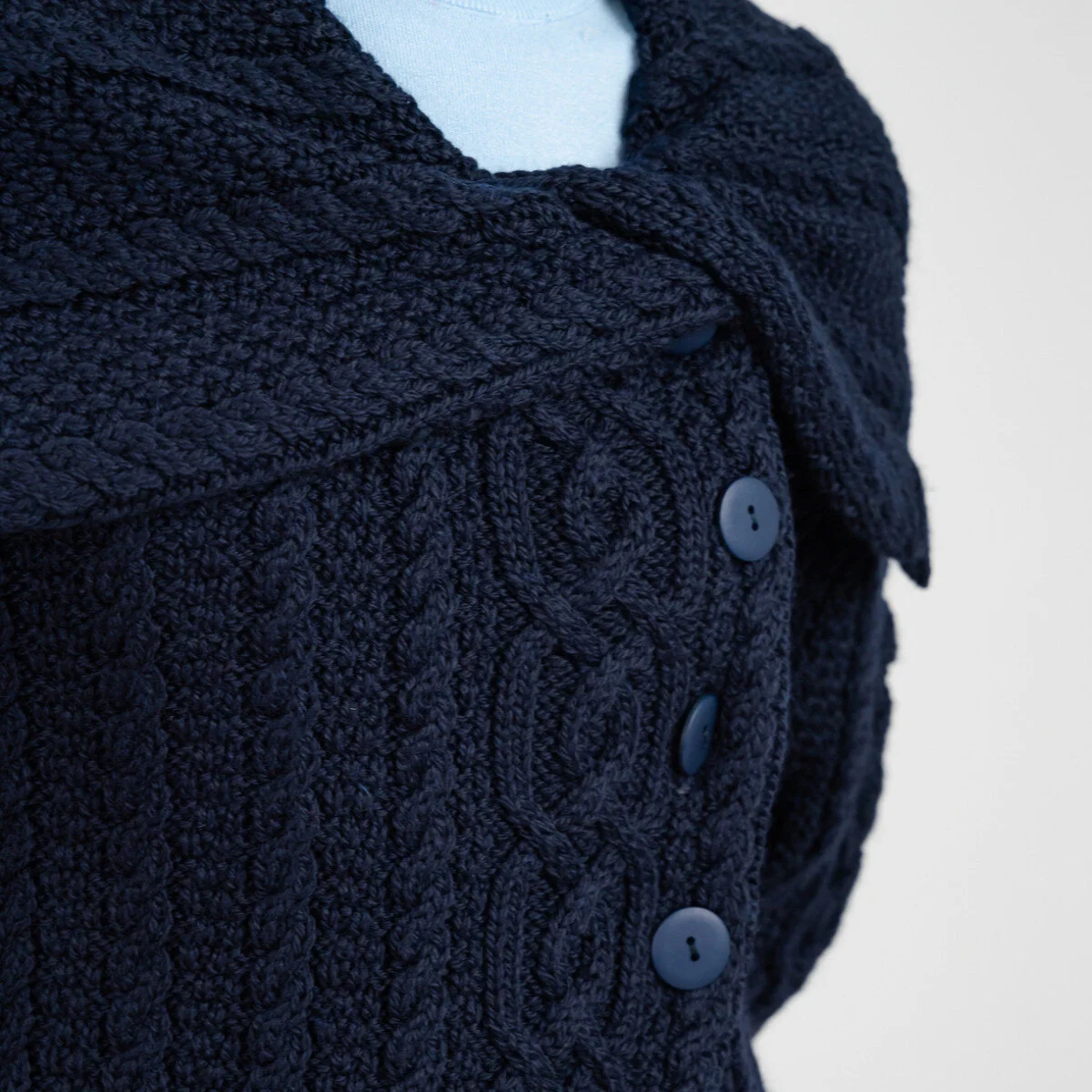 Irish Ladies 4 Button Collar Merino Wool Cable Knit Coat – Made in Ireland - Image 19 | Caelmoon