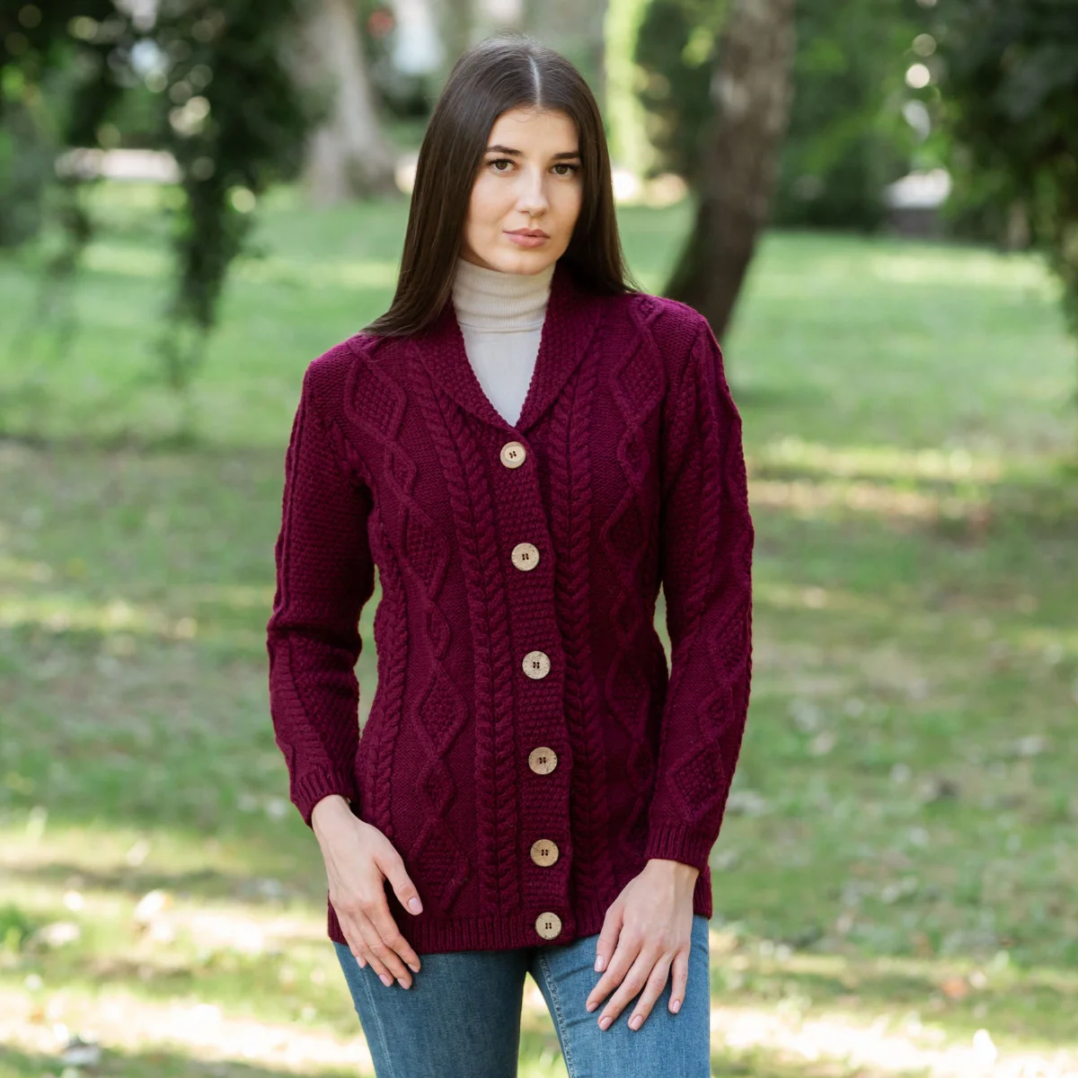 Ladies Shawl Collar Cardigan – Cozy Knit Sweater for Fall & Winter Wardrobe - Image 7 | Caelmoon