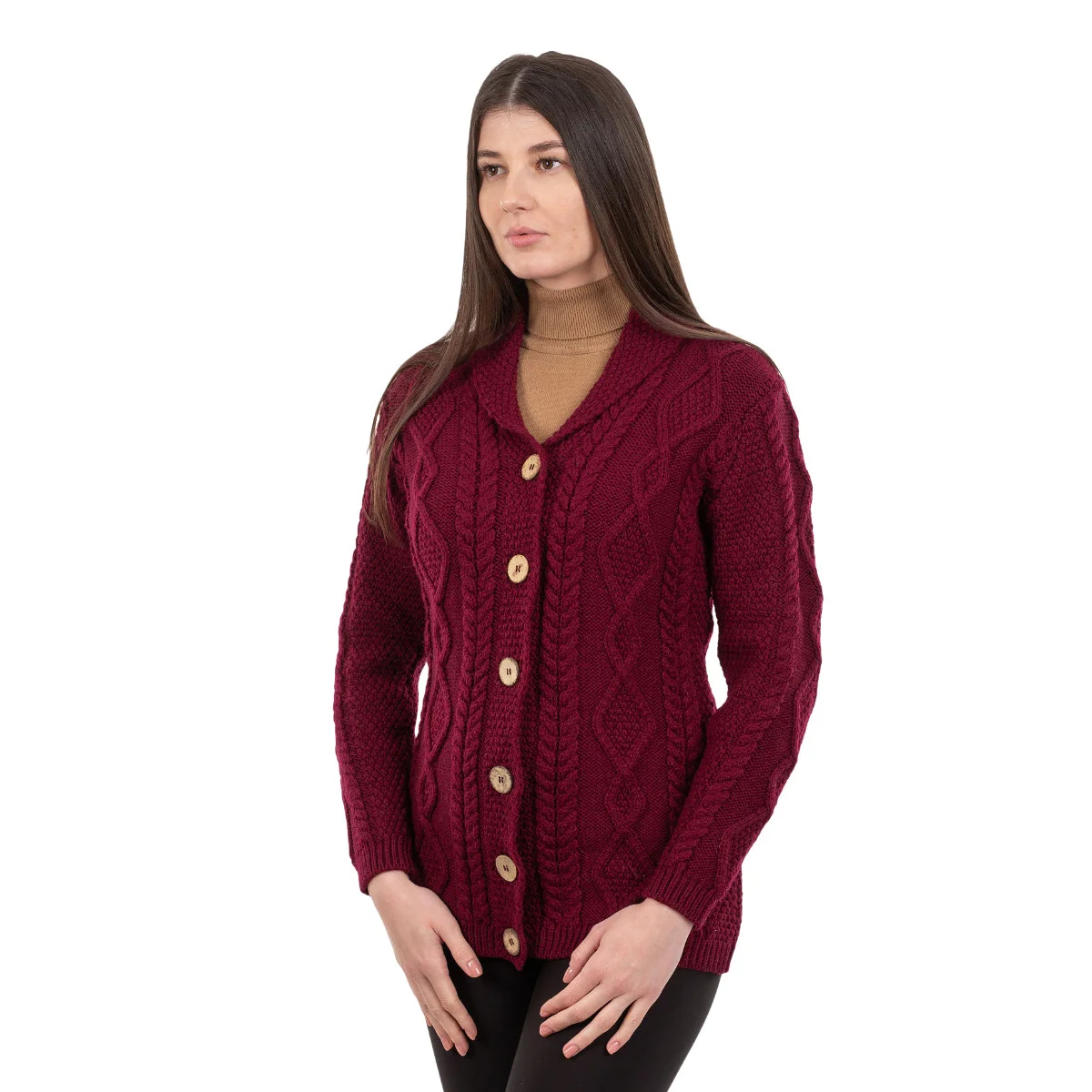Ladies Shawl Collar Cardigan – Cozy Knit Sweater for Fall & Winter Wardrobe - Image 10 | Caelmoon