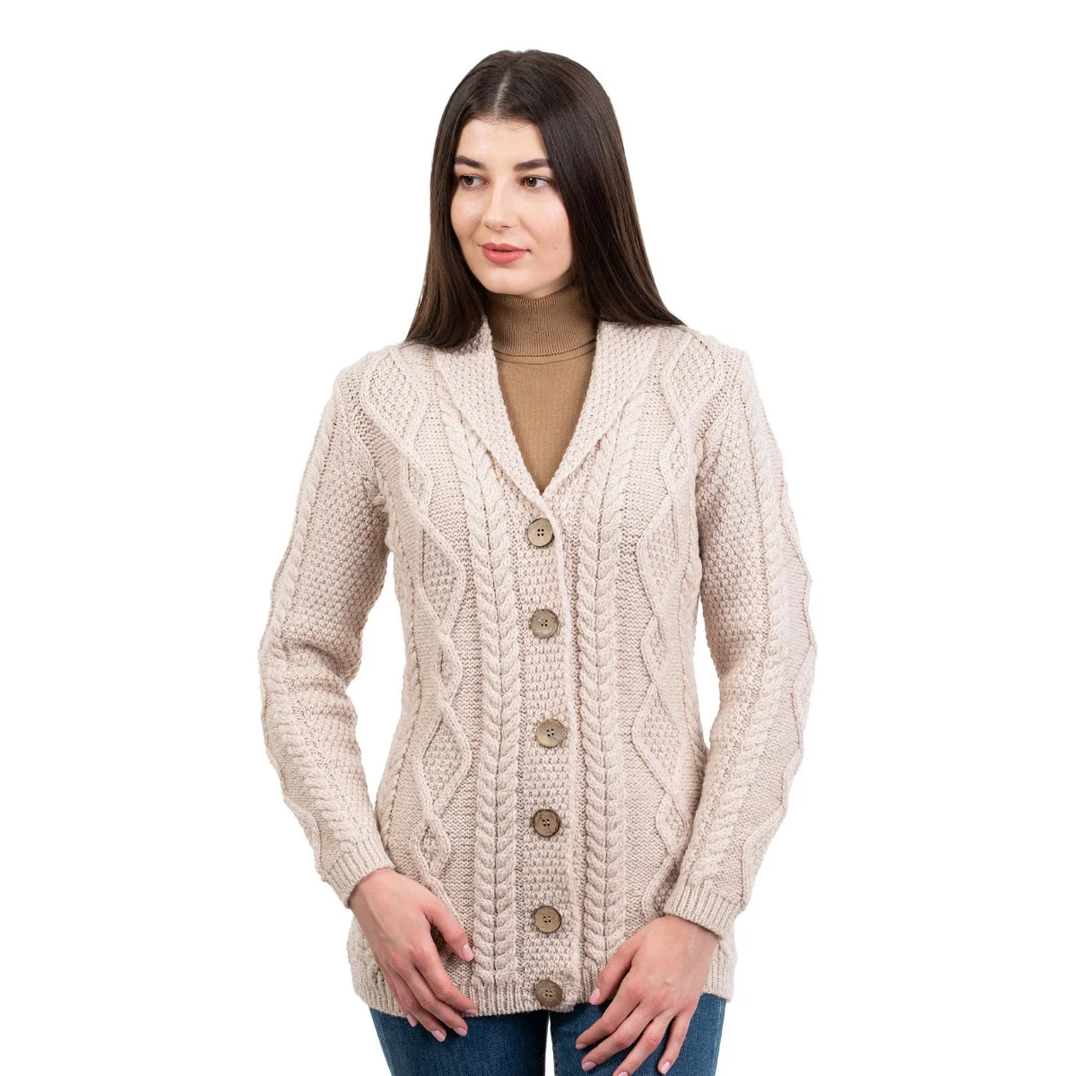Ladies Shawl Collar Cardigan – Cozy Knit Sweater for Fall & Winter Wardrobe - Image 13 | Caelmoon