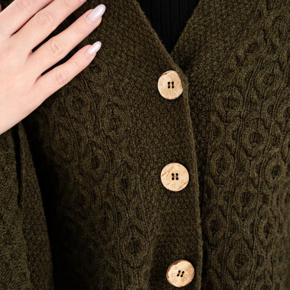 Luxurious Knit Lambswool Poncho – Classic Wool Blend Shawl Wrap - Image 9 | Caelmoon