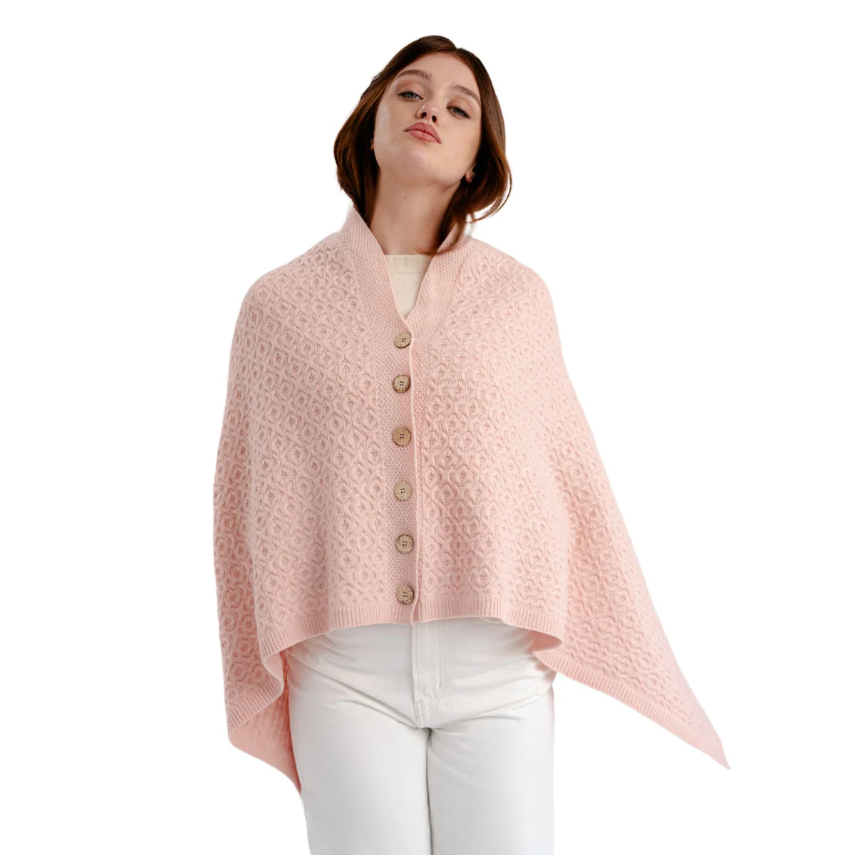 Luxurious Knit Lambswool Poncho – Classic Wool Blend Shawl Wrap - Image 20 | Caelmoon