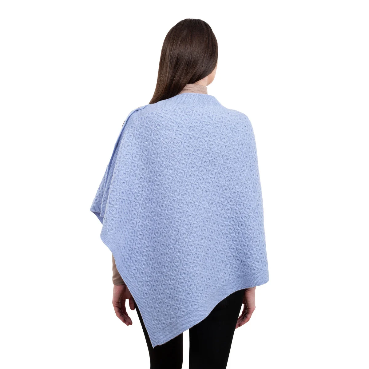 Luxurious Knit Lambswool Poncho – Classic Wool Blend Shawl Wrap - Image 25 | Caelmoon