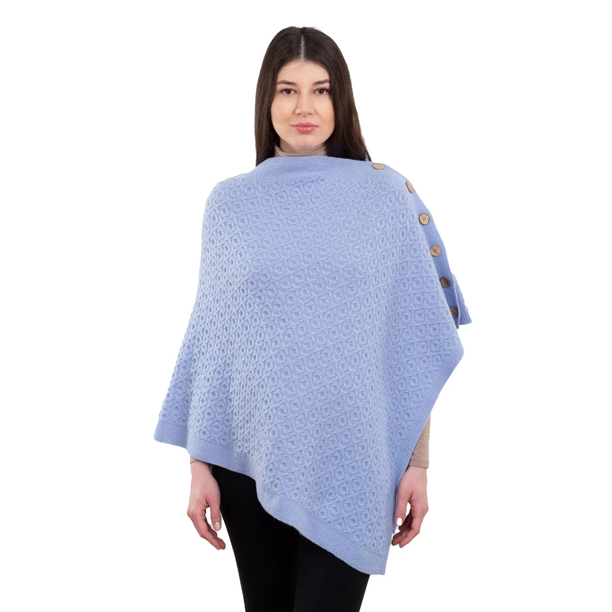 Luxurious Knit Lambswool Poncho – Classic Wool Blend Shawl Wrap - Image 24 | Caelmoon