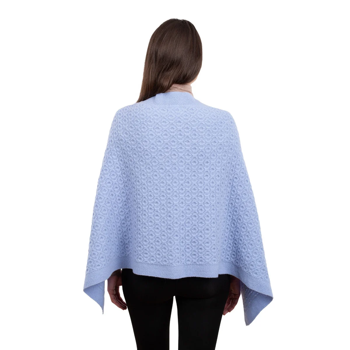 Luxurious Knit Lambswool Poncho – Classic Wool Blend Shawl Wrap - Image 26 | Caelmoon