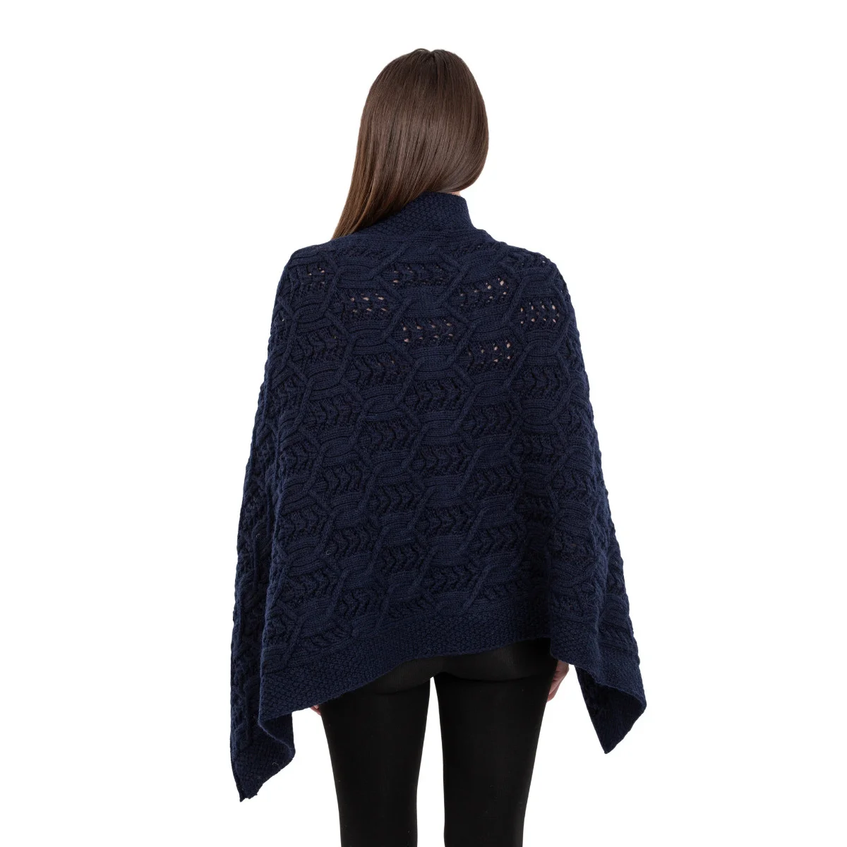 Merino Wool Ladies’ Poncho with Buttons – 100% Irish Merino Knit - Image 10 | Caelmoon