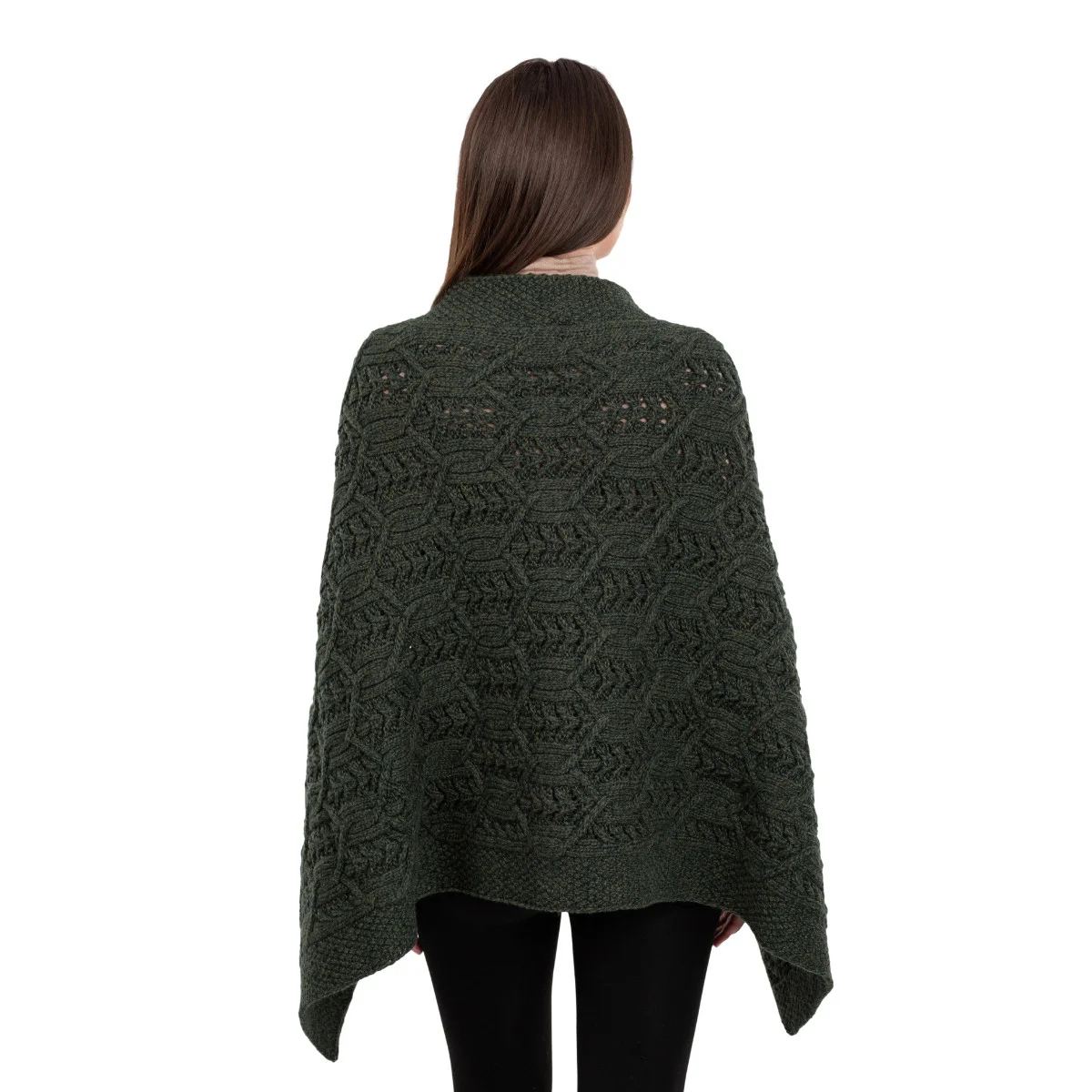 Merino Wool Ladies’ Poncho with Buttons – 100% Irish Merino Knit - Image 13 | Caelmoon