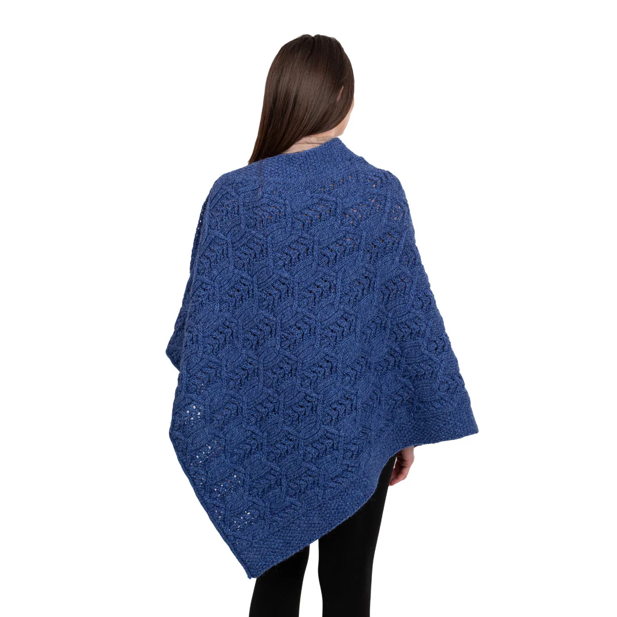 Merino Wool Ladies’ Poncho with Buttons – 100% Irish Merino Knit - Image 18 | Caelmoon