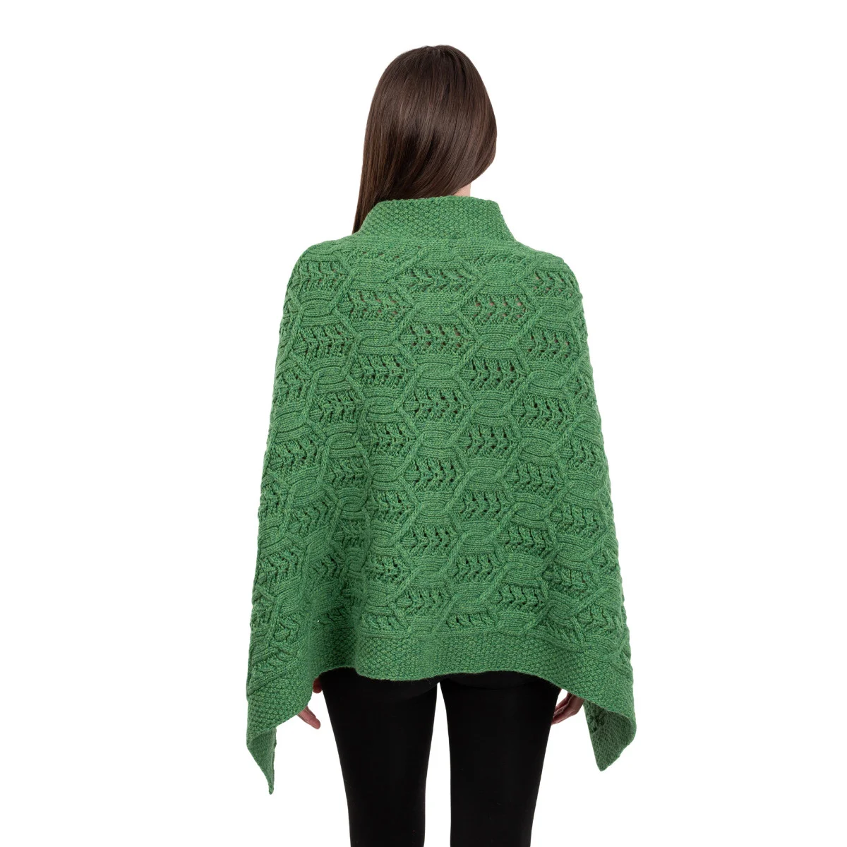 Merino Wool Ladies’ Poncho with Buttons – 100% Irish Merino Knit - Image 40 | Caelmoon