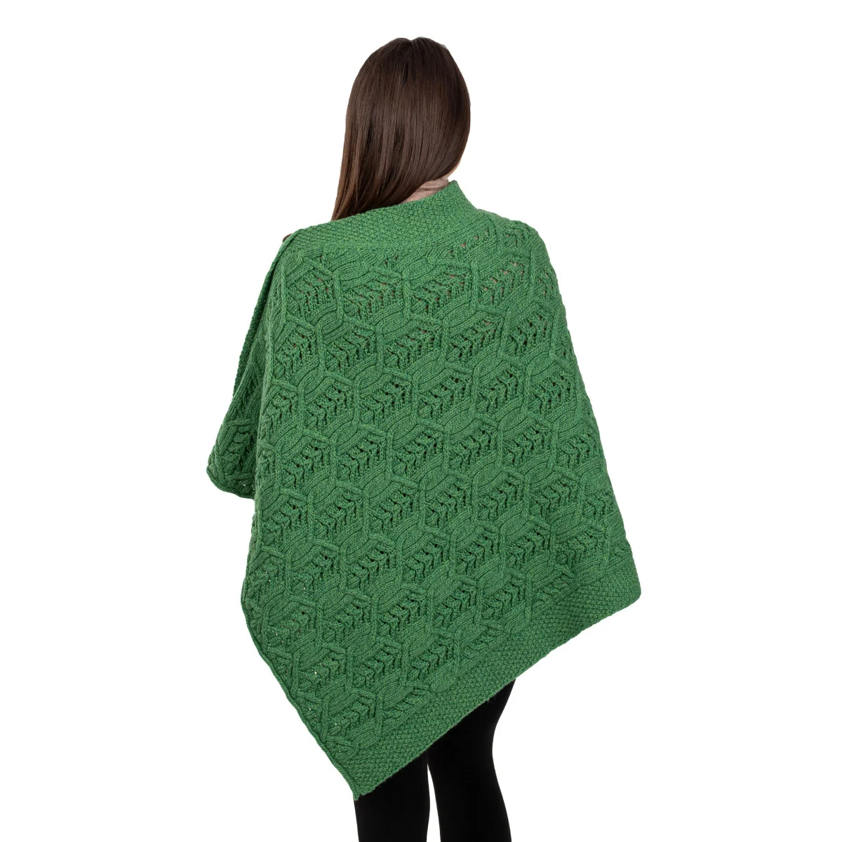 Merino Wool Ladies’ Poncho with Buttons – 100% Irish Merino Knit - Image 20 | Caelmoon