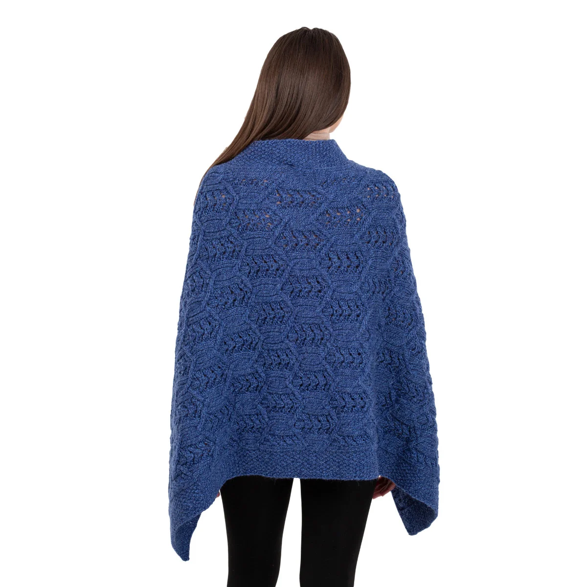 Merino Wool Ladies’ Poncho with Buttons – 100% Irish Merino Knit - Image 19 | Caelmoon