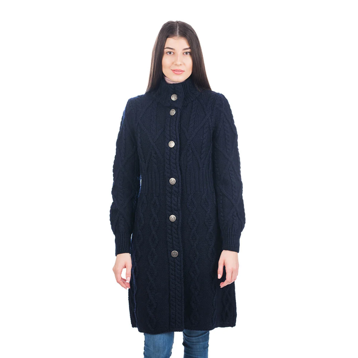SAOL Aran Cable Signature Coat – 100% Merino Wool Irish Knitwear - Image 18 | Caelmoon