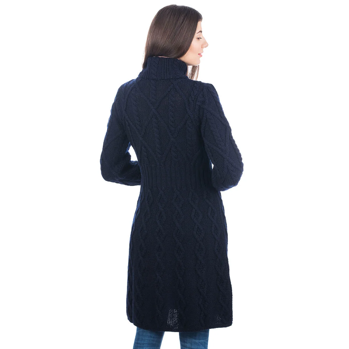 SAOL Aran Cable Signature Coat – 100% Merino Wool Irish Knitwear - Image 20 | Caelmoon