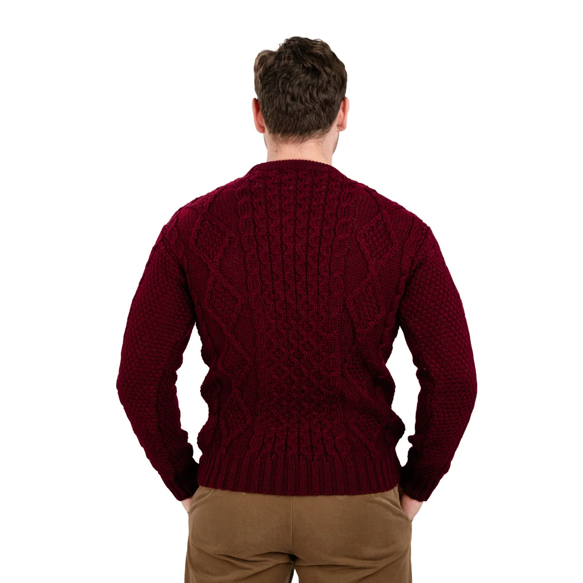 SAOL Fisherman Cable Sweater – 100% Pure Virgin Wool Irish Knit - Image 16 | Caelmoon