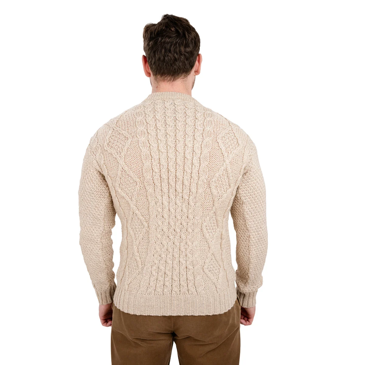 SAOL Fisherman Cable Sweater – 100% Pure Virgin Wool Irish Knit - Image 19 | Caelmoon