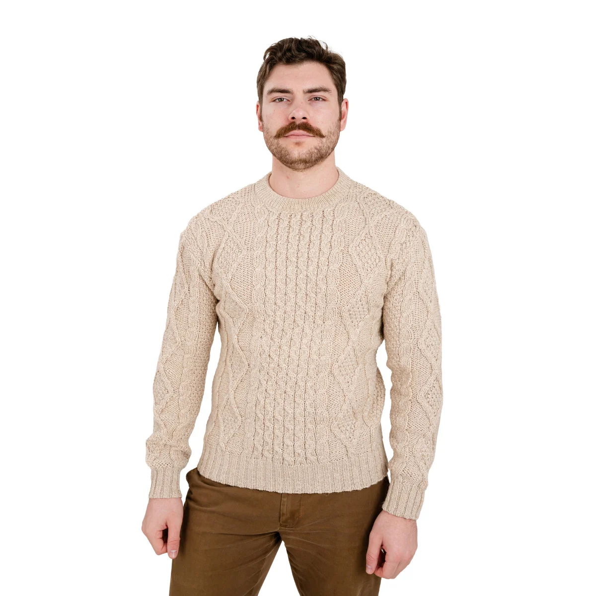 SAOL Fisherman Cable Sweater – 100% Pure Virgin Wool Irish Knit - Image 21 | Caelmoon