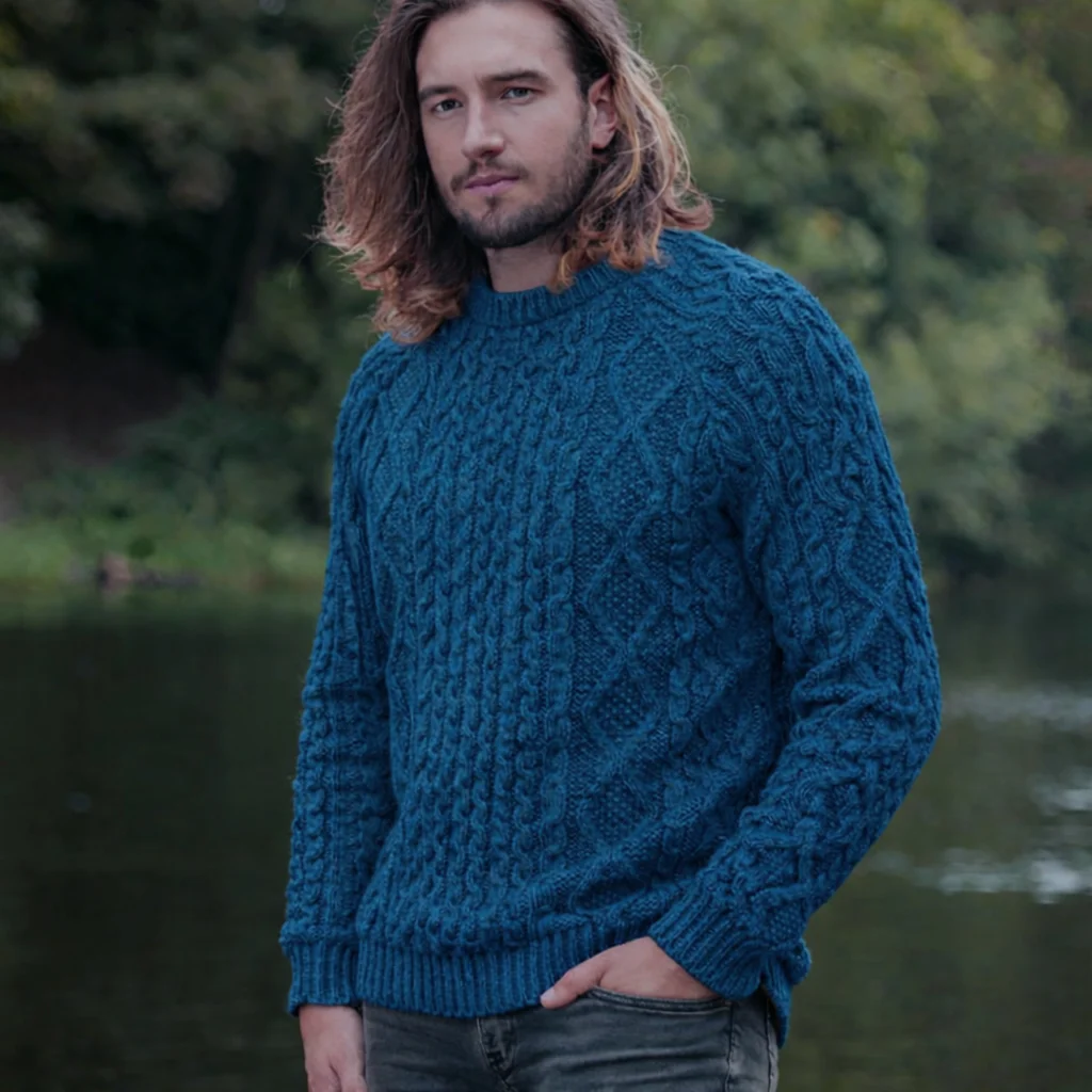 SAOL Fisherman Cable Sweater – 100% Pure Virgin Wool Irish Knit | Caelmoon