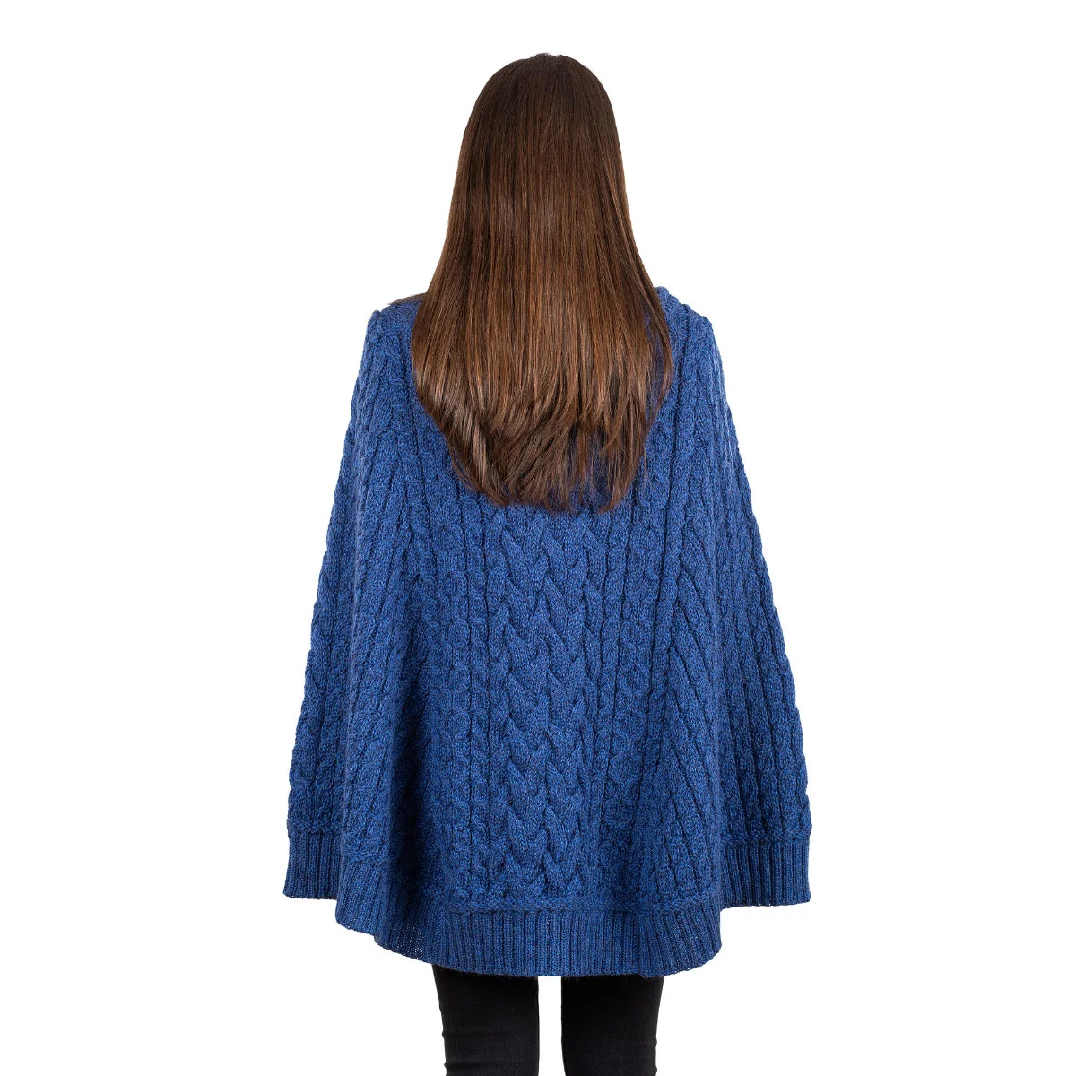 SAOL Women’s Cowl Neck Button Poncho – 100% Pure Merino Wool - Image 21 | Caelmoon