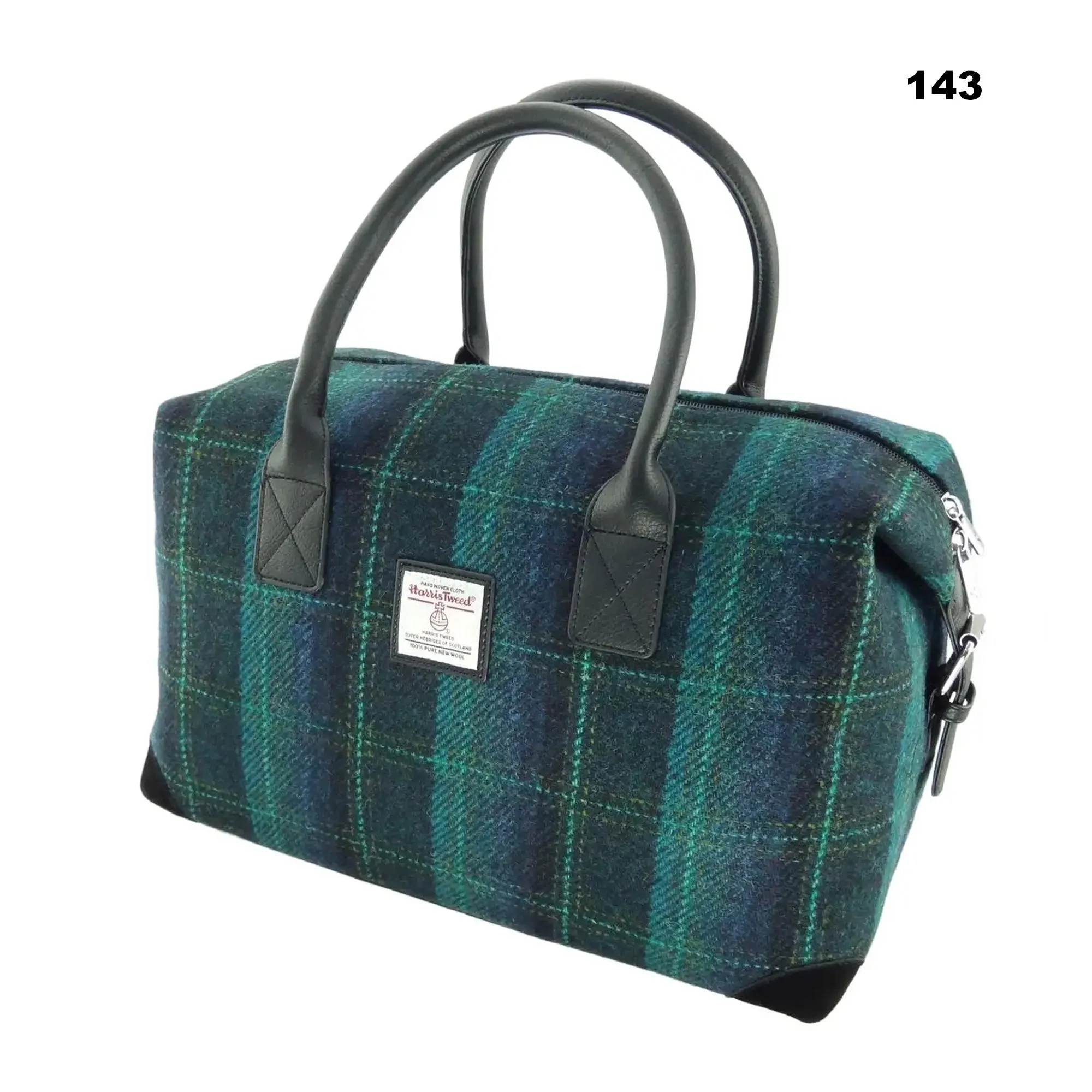 Scottish Harris Tweed Tartan Overnight Bag - Image 3 | Caelmoon