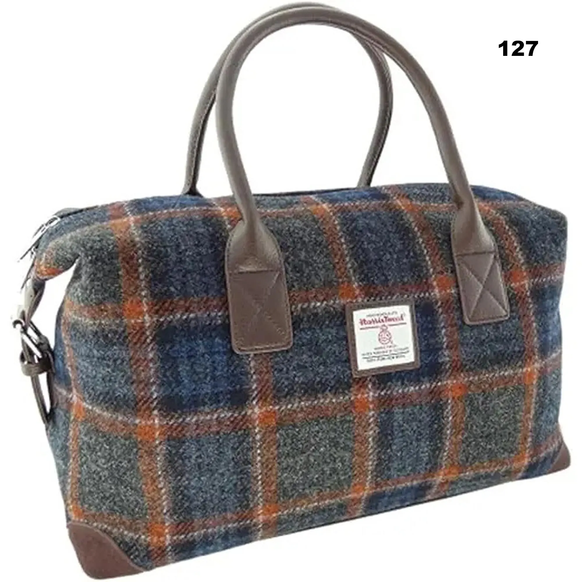 Scottish Harris Tweed Tartan Overnight Bag - Image 6 | Caelmoon