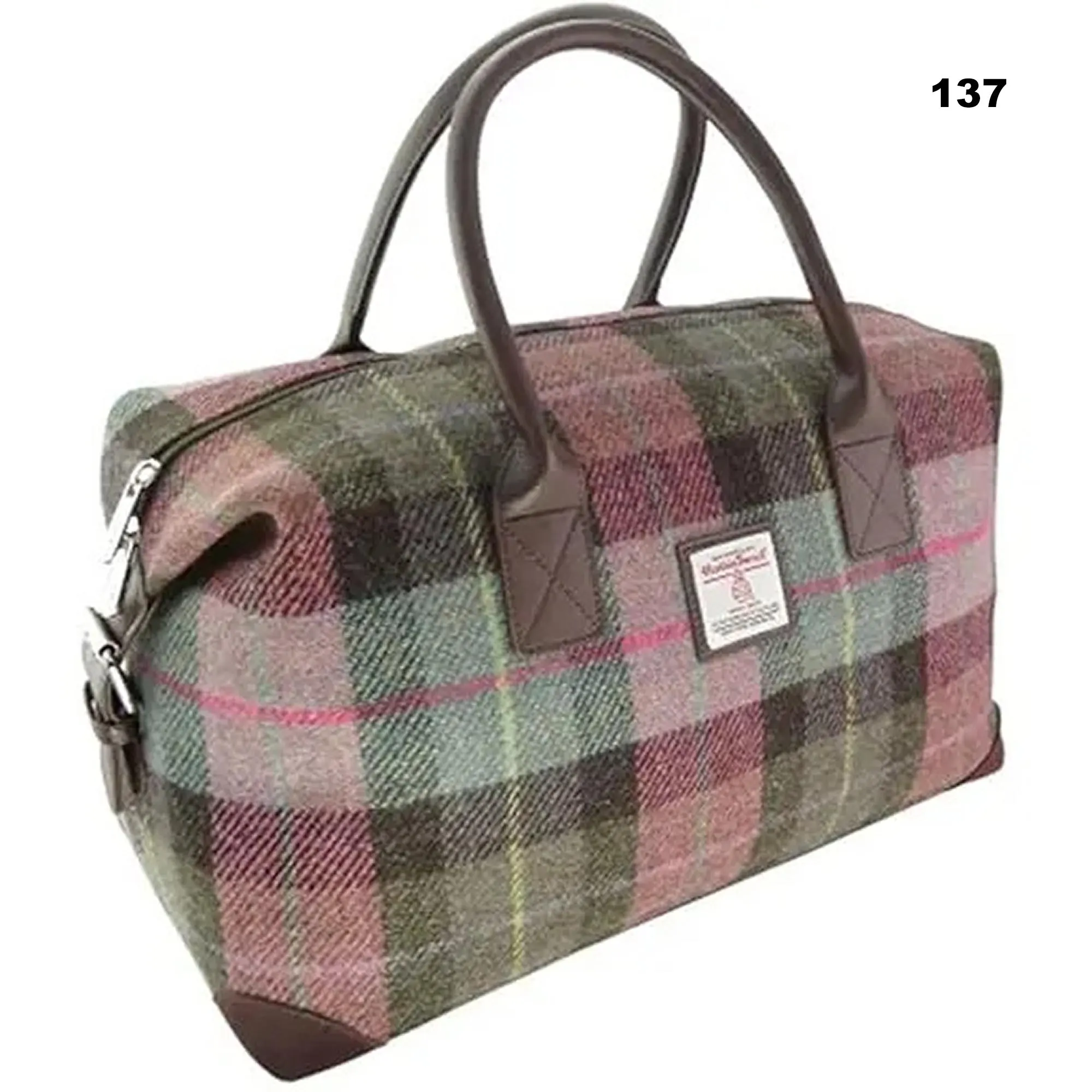 Scottish Harris Tweed Tartan Overnight Bag - Image 7 | Caelmoon